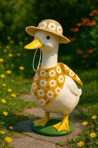 Khaki & Yellow Daisy Porch Goose Pet Costume Set | Small Pets