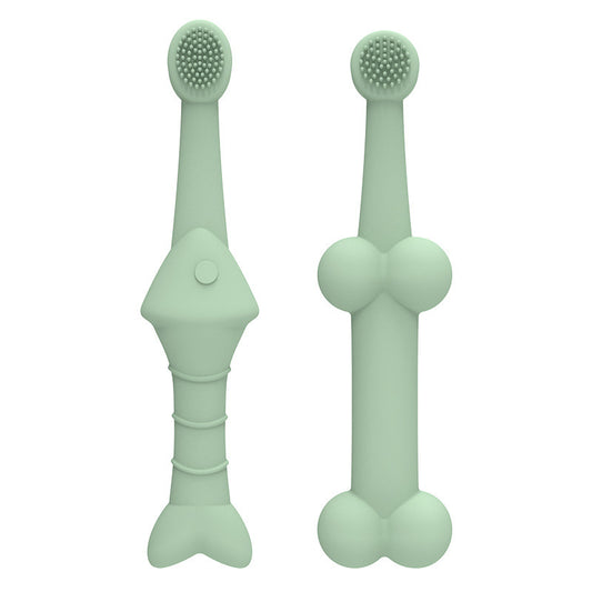 Green Silicone Pet Toothbrush 6-Pack | Dogs & Cats