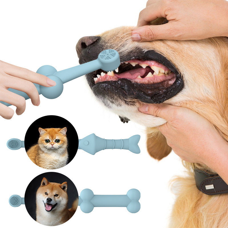 Green Silicone Pet Toothbrush 6-Pack | Dogs & Cats
