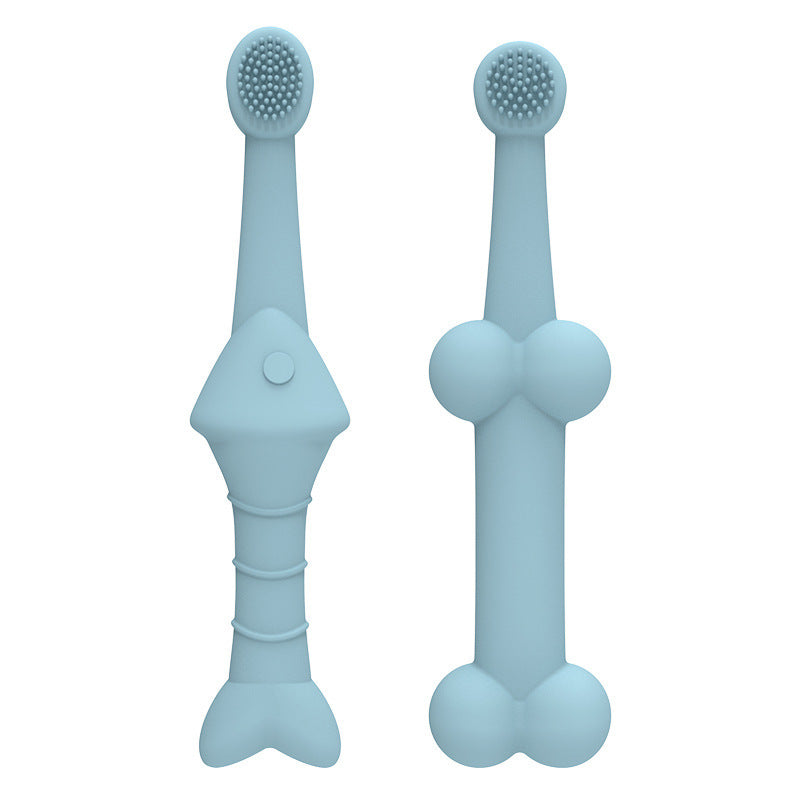 Blue Silicone Pet Toothbrush 6-Pack | Dogs & Cats