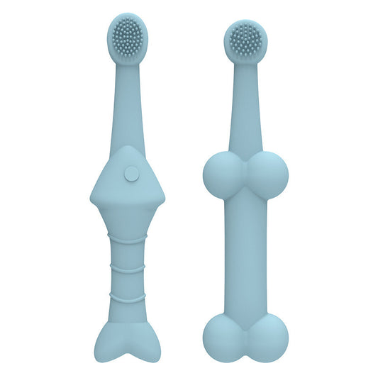 Blue Silicone Pet Toothbrush 6-Pack | Dogs & Cats