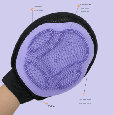 Purple Pet Grooming Glove 3-Pack | Dogs & Cats