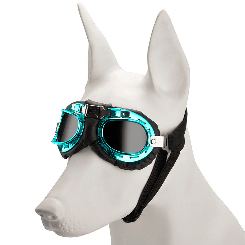 Retro Pet Sunglasses | UV Protection | Blue Frame | Windproof