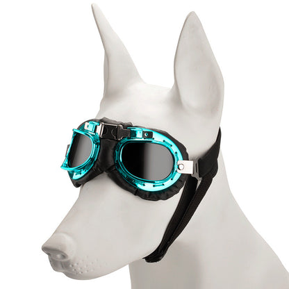 Retro Pet Sunglasses | UV Protection | Blue Frame | Windproof