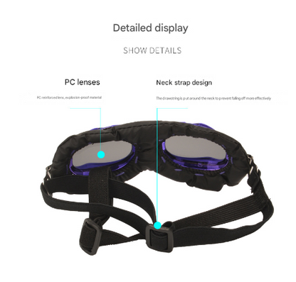 Retro Pet Sunglasses | UV Protection | Blue Frame | Windproof