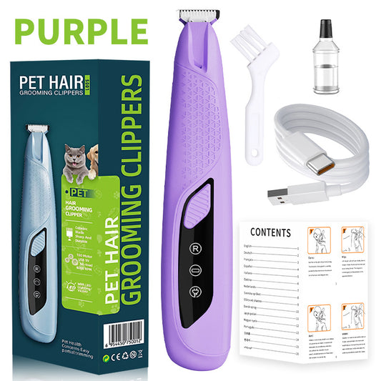 Purple Precision Pet Paw Trimmer | Waterproof & Rechargeable
