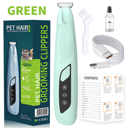 Green Precision Pet Paw Trimmer | Waterproof & Rechargeable