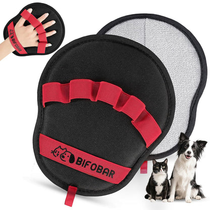 Red & Black Double-Sided Deshedding Glove (2-Pack) | Dogs & Cats