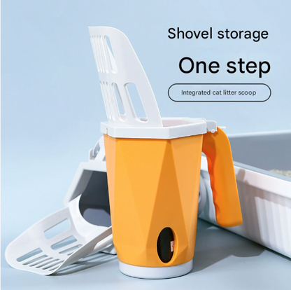 Red 2-in-1 Cat Litter Scoop with Waste Bin | Detachable Kit