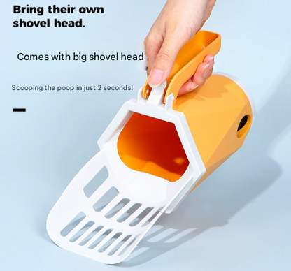 Red 2-in-1 Cat Litter Scoop with Waste Bin | Detachable Kit