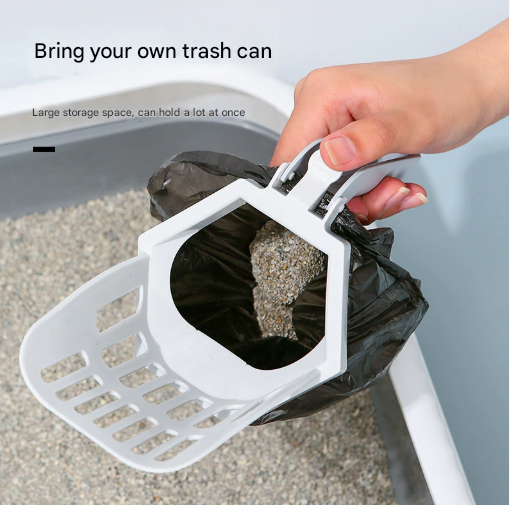 Red 2-in-1 Cat Litter Scoop with Waste Bin | Detachable Kit