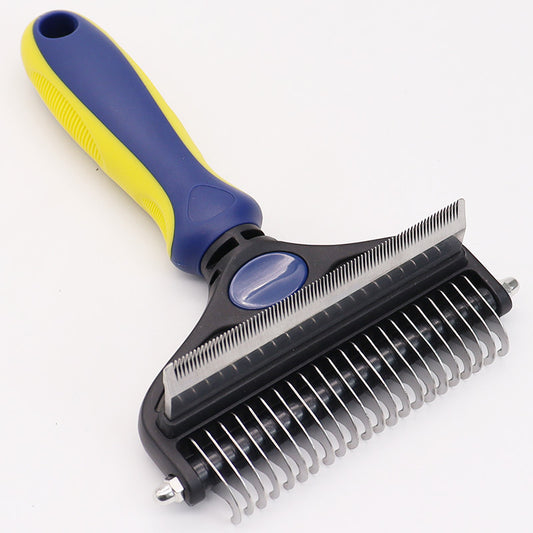 Dark Blue Pet Grooming Comb | Fine & Wide Tooth | Cats & Dogs