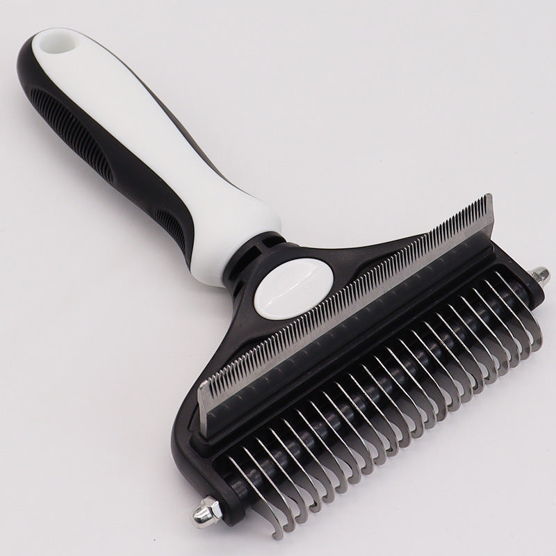 White Pet Grooming Comb | Fine & Wide Tooth | Cats & Dogs