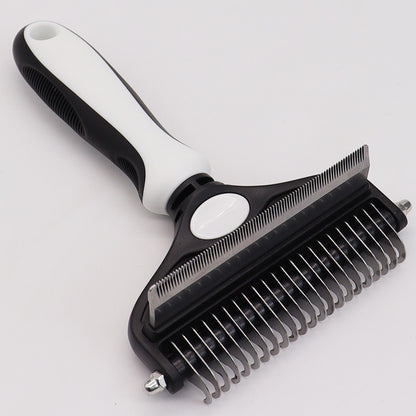 White Pet Grooming Comb | Fine & Wide Tooth | Cats & Dogs