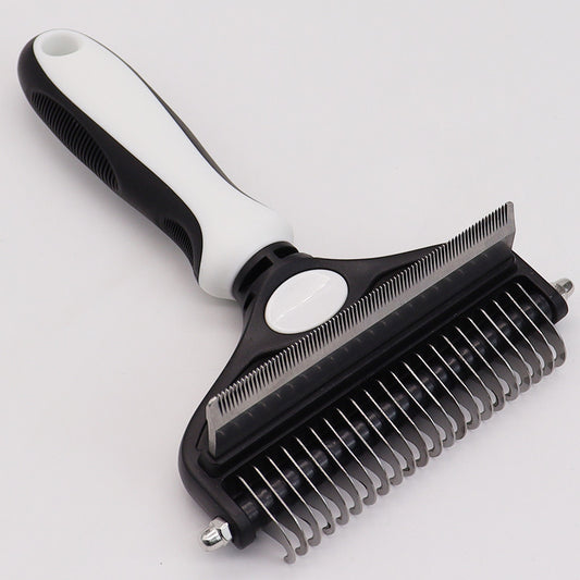 White Pet Grooming Comb | Fine & Wide Tooth | Cats & Dogs