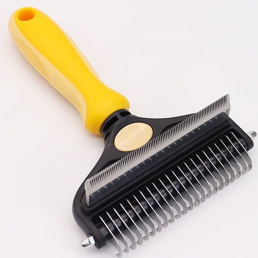 Wheat Pet Grooming Comb | Fine & Wide Tooth | Cats & Dogs