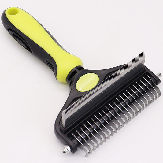 Fluorescent Yellow Pet Grooming Comb | Cats & Dogs