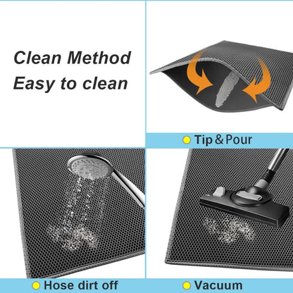 2-Pack Blue Honeycomb Cat Litter Trapping Mat | 40x50cm