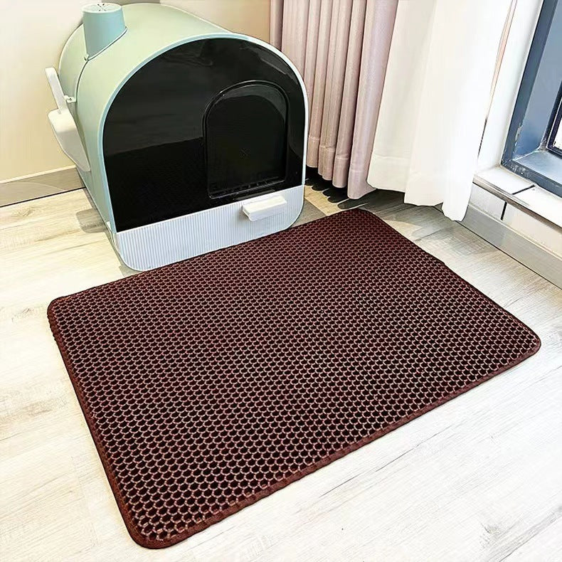 2-Pack Brown Honeycomb Cat Litter Trapping Mat | 40x50cm