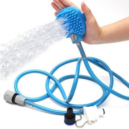 Blue 2-in-1 Pet Bath Sprayer & Massage Brush | Dogs & Cats