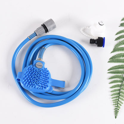 Blue 2-in-1 Pet Bath Sprayer & Massage Brush | Dogs & Cats