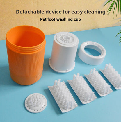 Grey Portable Dog Paw Washer Cup | 360° Muddy Foot Cleaner