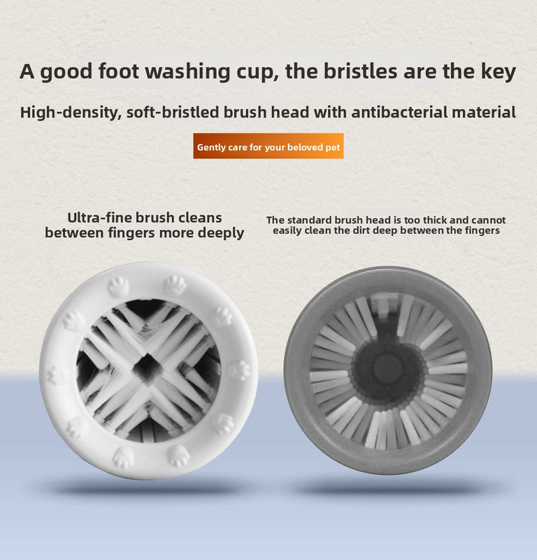 Grey Portable Dog Paw Washer Cup | 360° Muddy Foot Cleaner