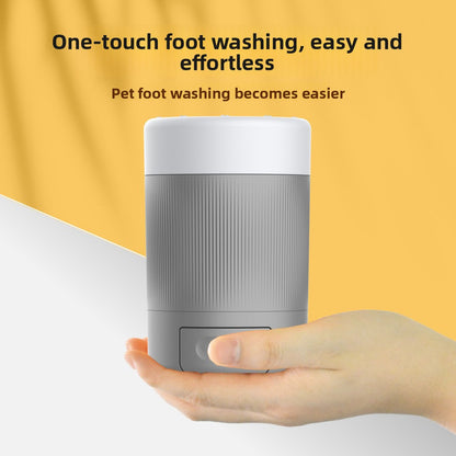 Grey Portable Dog Paw Washer Cup | 360° Muddy Foot Cleaner