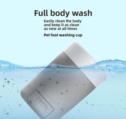 Grey Portable Dog Paw Washer Cup | 360° Muddy Foot Cleaner