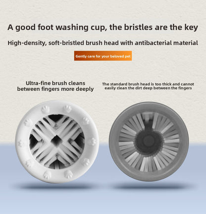 Orange Portable Dog Paw Washer Cup | 360° Muddy Foot Cleaner