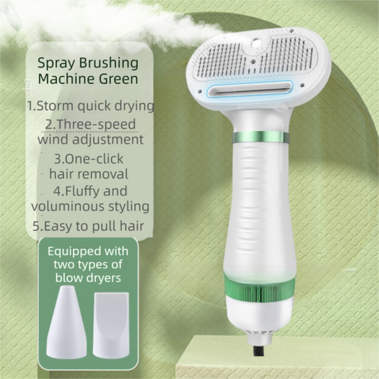 Green 6-in-1 Pet Grooming Hair Dryer | 3-Speed