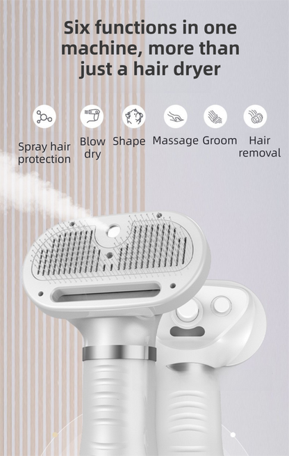 Rose Gold 6-in-1 Pet Grooming Hair Dryer | 3-Speed
