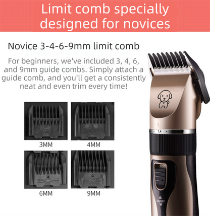 Gold K5 Professional Pet Grooming Clipper | Low Noise | Dog & Cat