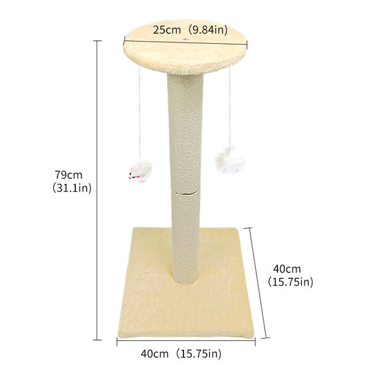 Cat Climbing Frame with Sisal Scratching Post | Beige