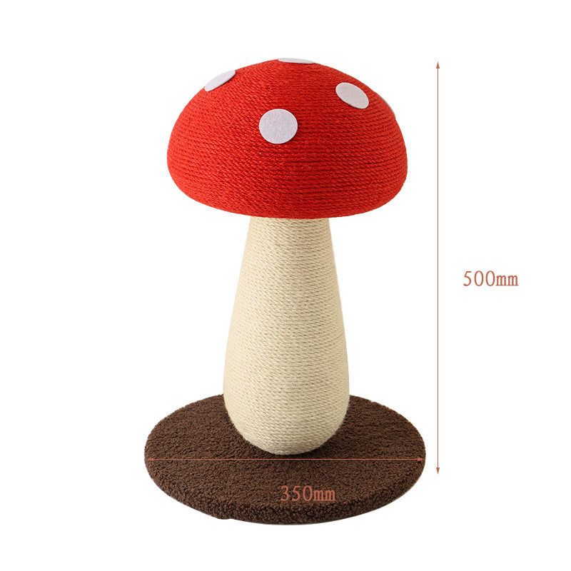 Red Mushroom Cat Tree with Sisal Scratching Post | 500x350mm