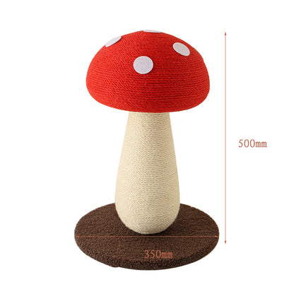 Red Mushroom Cat Tree with Sisal Scratching Post | 500x350mm