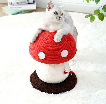 Brown Mushroom Cat Tree with Sisal Scratching Post | 500x330mm