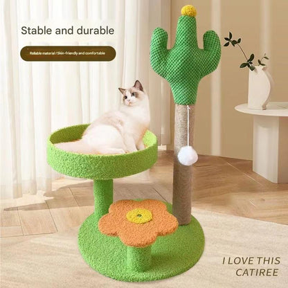 Pineapple Cat Tree | Multi-Level Scratching Post with Perch
