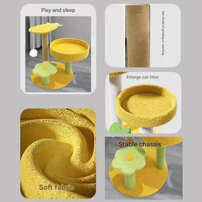 Pineapple Cat Tree | Multi-Level Scratching Post with Perch