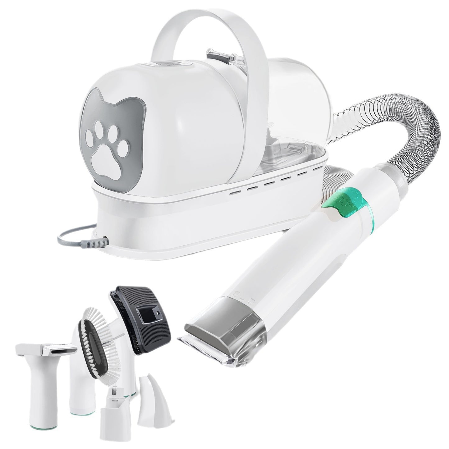 7-in-1 Pet Grooming Vacuum Kit | White | Dog & Cat