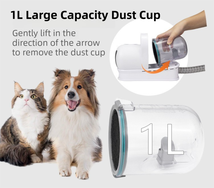 7-in-1 Pet Grooming Vacuum Kit | White | Dog & Cat