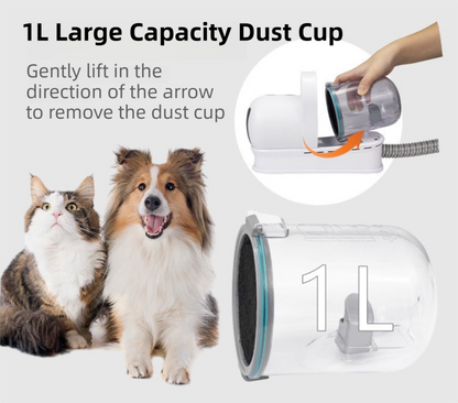 7-in-1 Pet Grooming Vacuum Kit | White | Dog & Cat