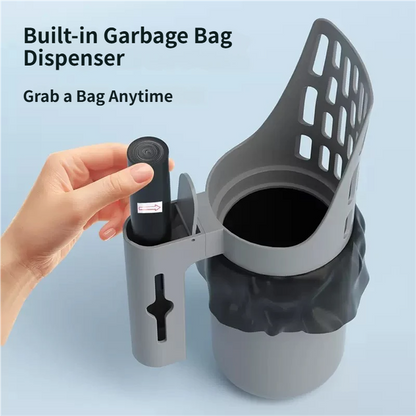 3-in-1 Cat Litter Scoop | Built-in Waste Bin & Bag Dispenser