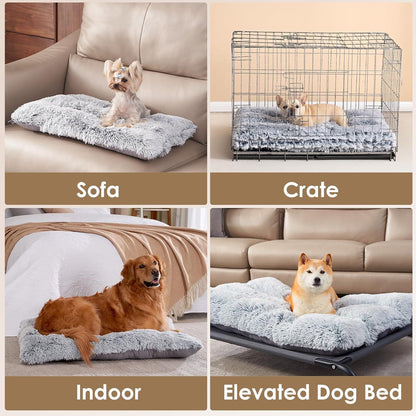 80 x 55 CM Winter Long Plush Dog Bed for Large Dogs