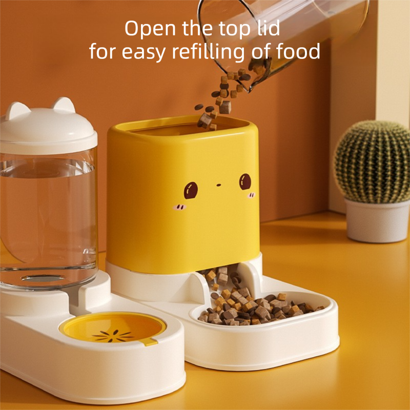 2-in-1 Automatic Pet Feeder & Water Dispenser | Dry & Wet Food