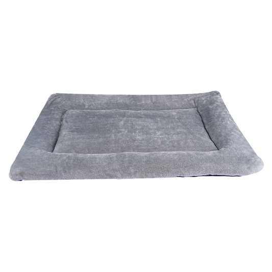 Plush Flannel Pet Bed with Removable Sponge | Small | Grey