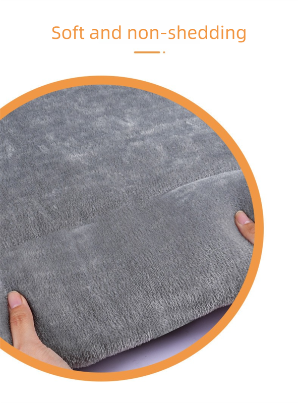 Plush Flannel Pet Bed with Removable Sponge | Small | Grey