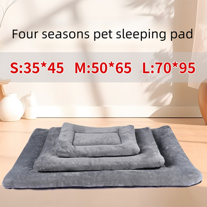 Plush Flannel Pet Bed with Removable Sponge | Medium | Grey