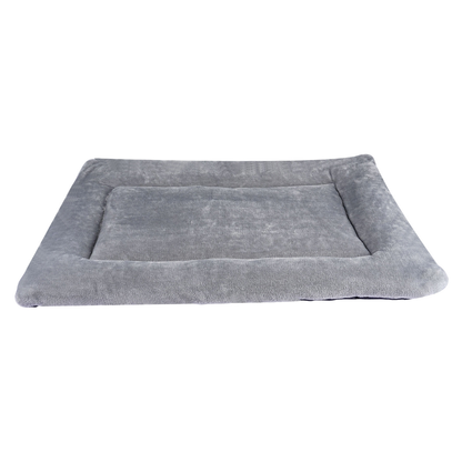 Plush Flannel Pet Bed with Removable Sponge | Large | Grey