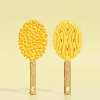 Yellow Durian Pet Massage Grooming Brush 2-Pack | Cats & Dogs